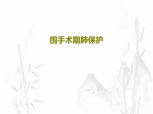 围手术期肺保护64页PPT
