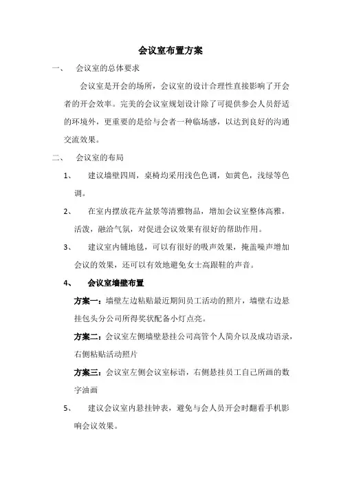 会议室布置方案