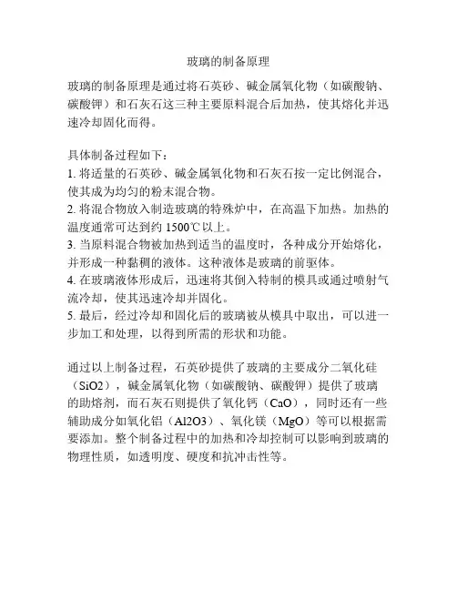 玻璃的制备原理