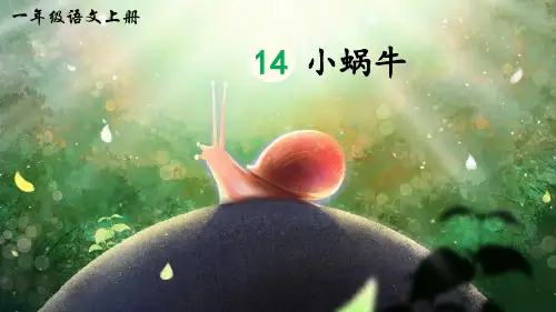 部编版一年级语文上册第14课《小蜗牛》优质PPT课件