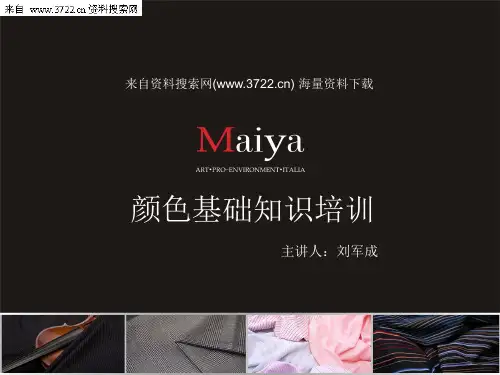 纺织染整颜色基础知识培训(PPT 33页)