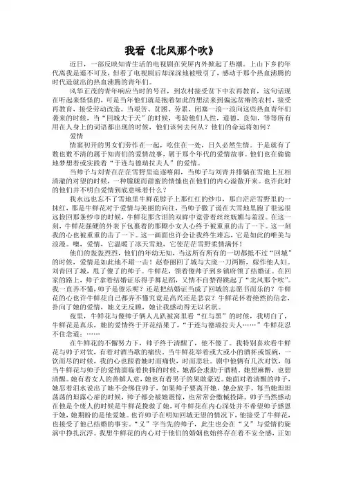 我看《北风那个吹》