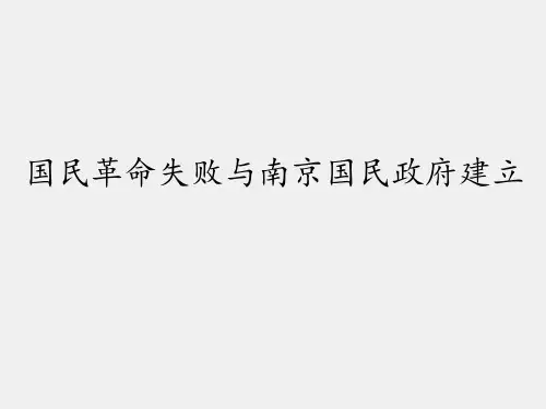 岳麓版(初中二年级)八年级历史上册国民革命失败与南京国民政府建立_课件1