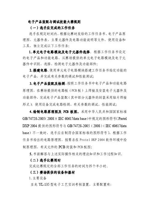 电子产品装配与调试技能大赛