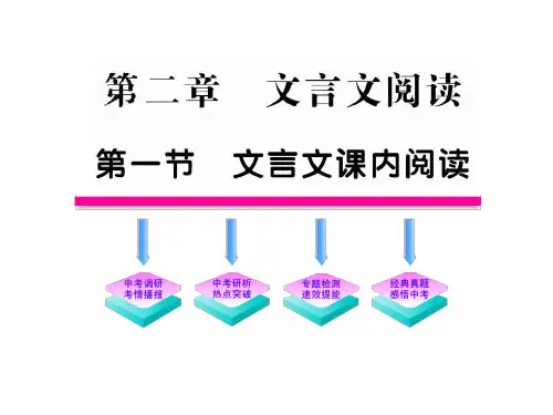 初中语文复习—课内文言文阅读