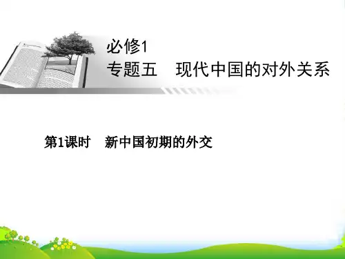 高考历史一轮总复习 新中国初期的外交课件 人民必修1课件 人民必修1