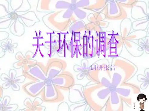 关于环保的调查报告PPT