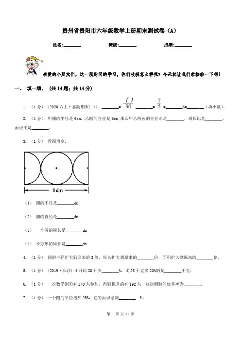 贵州省贵阳市六年级数学上册期末测试卷(A)