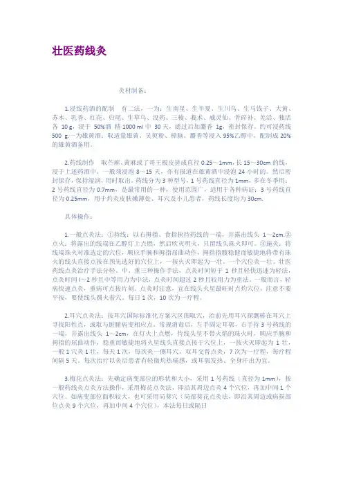 壮医药线灸