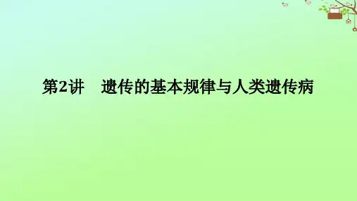 2023新教材高考生物二轮专题复习：遗传的基本规律与人类遗传病课件