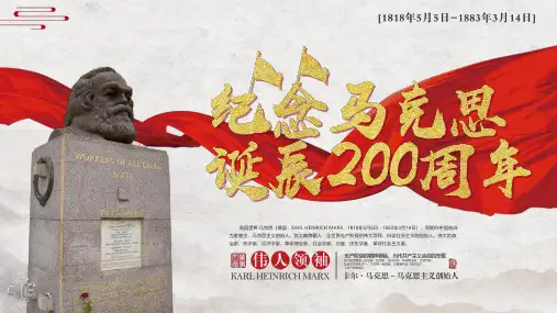 纪念马克思伟人PPT模板