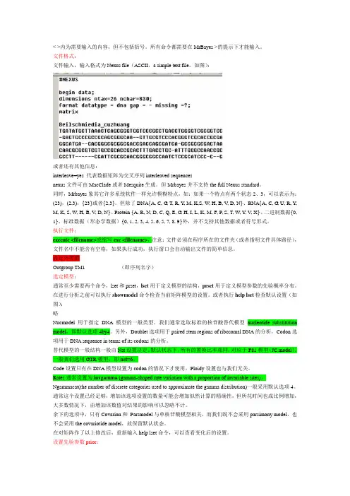 Mrbayes中文使用说明[1]