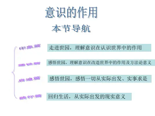 人教版高中政治必修四5.2意识的作用2
