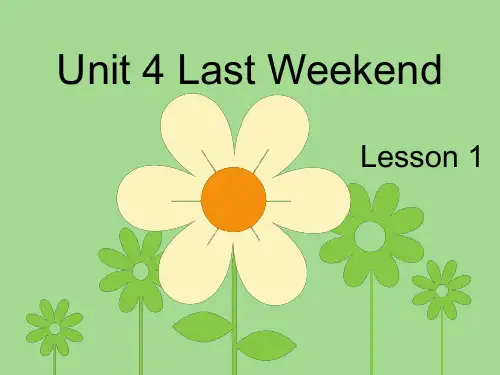 人教新起点版英语五年级下册Unit 4 Last Weekend Lesson 1 课件 2