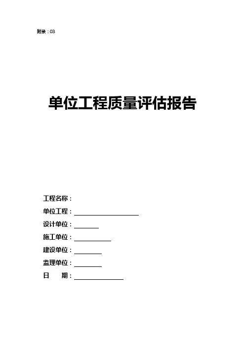 排水工程评估报告.