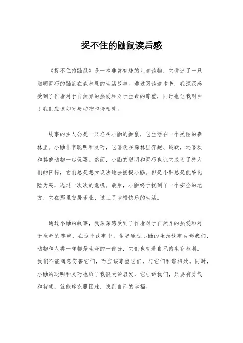 捉不住的鼬鼠读后感