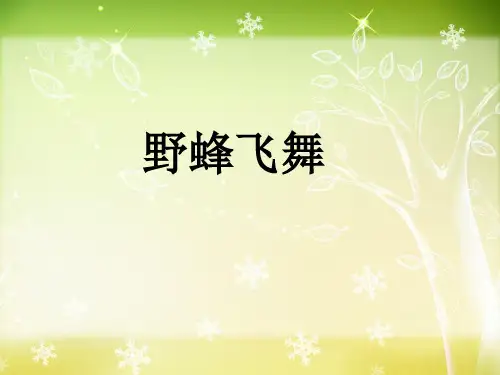 小学音乐野蜂飞舞课件