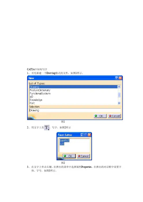 CATIA中如何写字[资料]