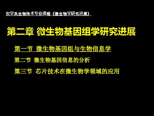微生物研究进展chapter微生物基因组学研究进展2(共64张PPT)