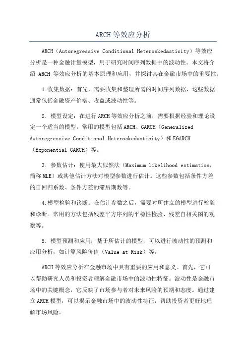 ARCH等效应分析