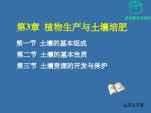 植物生产与环境第三章---植物生产与土壤培肥ppt课件