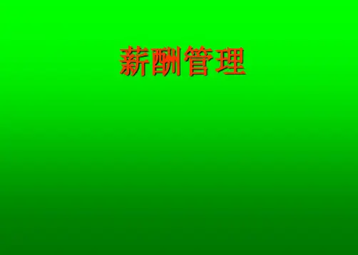 《薪酬管理》课件.