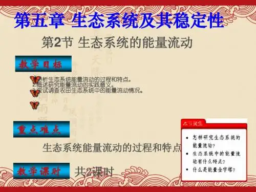 高中生物必修3 稳态与环境5.2生态系统的能量流动(33张)(优秀课件)