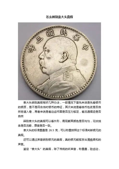 怎么辨别袁大头真假