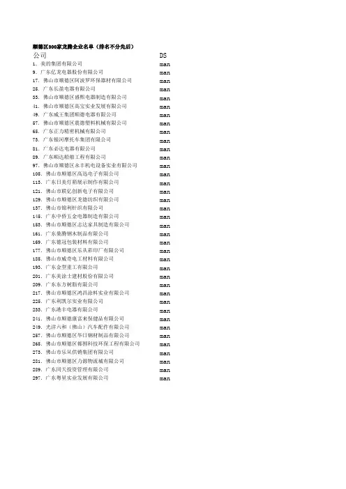 顺德龙腾企业