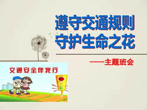 《遵守交通规则 守护生命之花》PPT演示课件