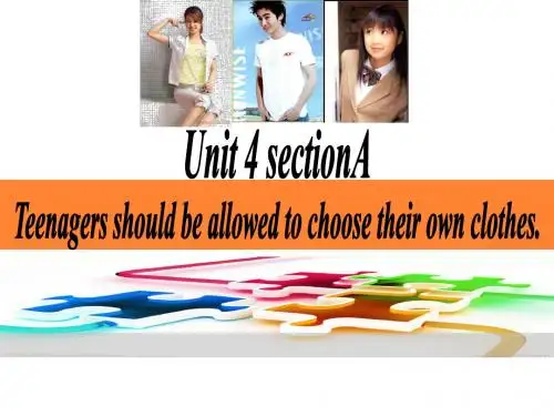Teenagers should be to choose their own clothes