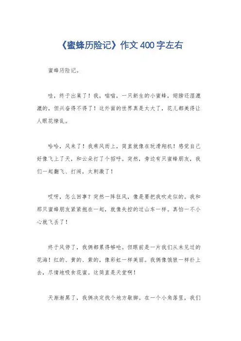 《蜜蜂历险记》作文400字左右