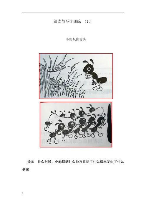 培训班材料一二年级看图写话训练 精华  可直接打印