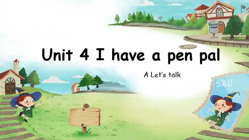 人教版(PEP)三年级起点-小学英语六年级上册Unit-4-I-Have-a-Pen-Pal--