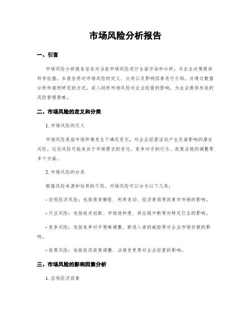 市场风险分析报告