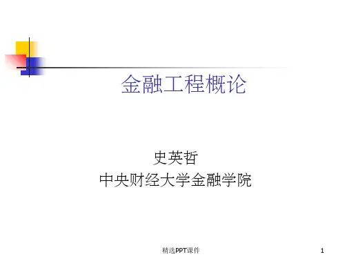 第四讲 远期与期货的定价原理ppt课件