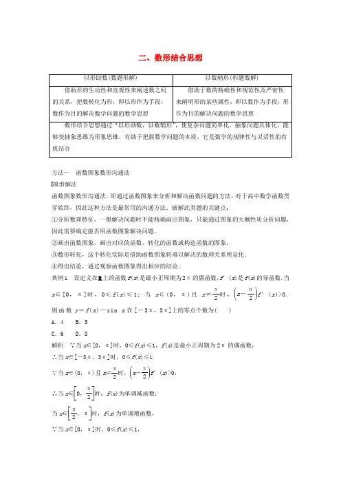 2018年高考数学二轮复习 考前 二 数形结合思想讲学案 理.doc