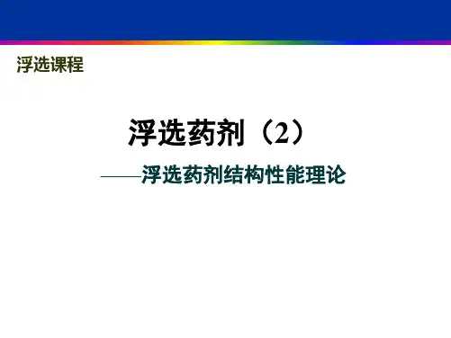 矿物浮选第4章浮选药剂(2)