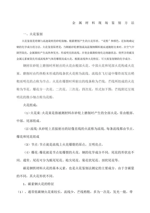 金属材料现场鉴别方法