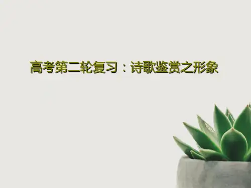 高考第二轮复习：诗歌鉴赏之形象73页PPT