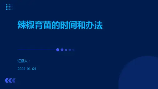 辣椒育苗的时间和办法