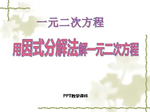 24《因式分解法》课件(共35张PPT)ppt课件