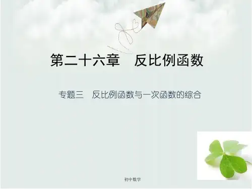 九级数学下册 专题三 反比例函数与一次函数的综合课件 新人教版
