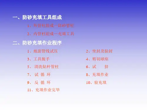 防砂充填工具