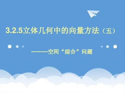 高中数学 3.2.5用空间向量解决综合问题课件 新人教A版