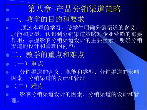 产品分销渠道策略课件(61张)PPT