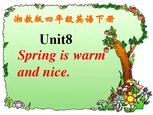 湘少版四下Unit8Springiswarmandnice课件 PPT资料共37页