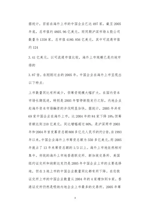 中国企业海外上市趋势及风险分析