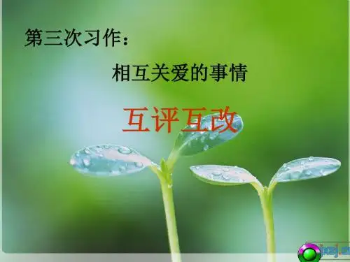 习作三生互改评语指导(新)