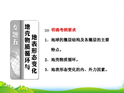 高考地理二轮专题突破 第一部分 专题五 地壳物资循环与地表形态变化课件